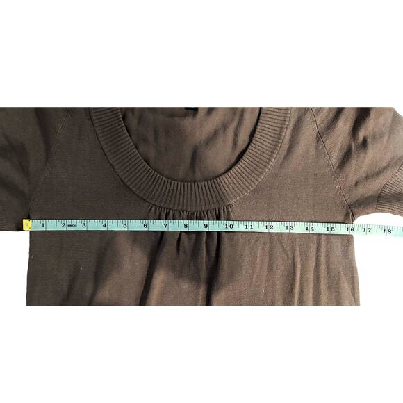 Mossimo Brown Scoop Neck Short Sleeve Sweater Dress Womens Size M NWT - Picture 6 of 8